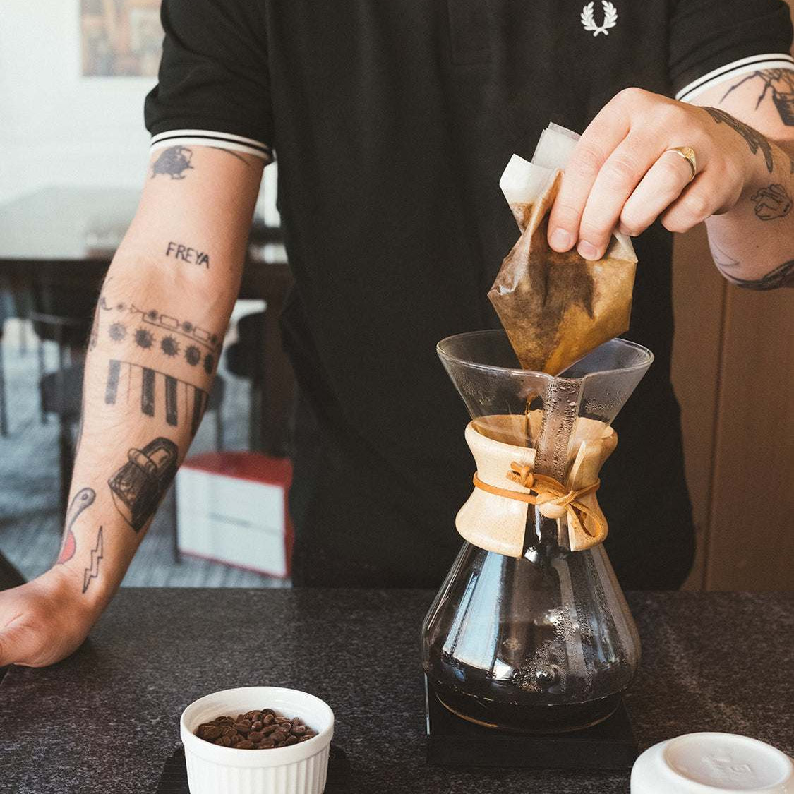 Espiritu San Luis pour over brewing